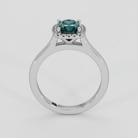 1.15 Ct. Greenish Blue Sapphire Ring, 10K White Gold 3