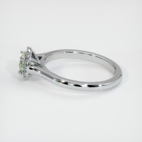 0.63 Ct. Green Sapphire Ring, 10K White Gold 4