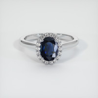 1.35 Ct. Sapphire Ring, 14K White Gold 1