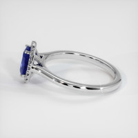 1.08 Ct. Blue Sapphire Ring, 14K White Gold 4