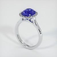3.30 Ct. Sapphire Ring, 14K White Gold 2
