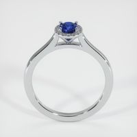 0.53 Ct. Blue Sapphire Ring, 14K White Gold 3