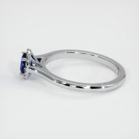 0.53 Ct. Blue Sapphire Ring, 14K White Gold 4