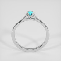 0.11 Ct. Greenish Blue Paraiba Tourmaline Ring, 14K White Gold 3
