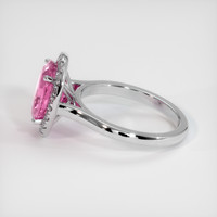 2.80 Ct. Pink Sapphire Ring, 14K White Gold 4
