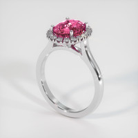 2.41 Ct. Pink Sapphire Ring, 14K White Gold 2