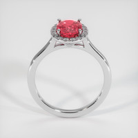2.50 Ct. Padparadscha Sapphire Ring, 14K White Gold 3