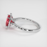 2.50 Ct. Padparadscha Sapphire Ring, 14K White Gold 4
