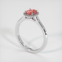 1.03 Ct. Padparadscha Sapphire Ring, 14K White Gold 2