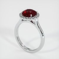 Ruby Ring 3.02 Ct. 14K White Gold Preview