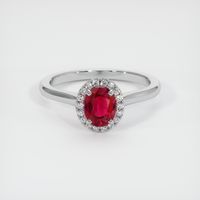 1.62 Ct. Ruby Ring, 14K White Gold 1