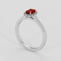 0.55 Ct. Ruby Ring, 14K White Gold 2