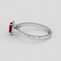 0.55 Ct. Ruby Ring, 14K White Gold 4