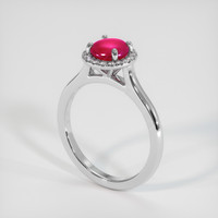 1.34 Ct. Ruby Ring, 14K White Gold 2
