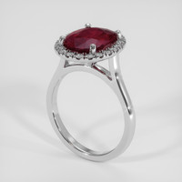 4.02 Ct. Ruby Ring, 14K White Gold 2