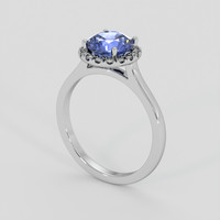 1.91 Ct. Blue Sapphire Ring, 14K White Gold 2
