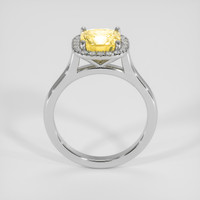 3.17 Ct. Yellow Sapphire Ring, 14K White Gold 3
