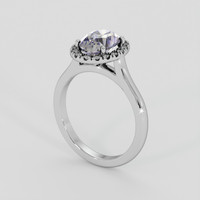 2.44 Ct. Bi Color Sapphire Ring, 14K White Gold 2