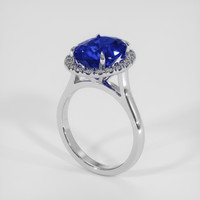 4.12 Ct. Blue Sapphire Ring, 14K White Gold 2