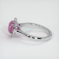 2.88 Ct. Reddish Pink Sapphire Ring, 14K White Gold 4