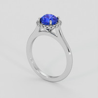2.29 Ct. Blue Sapphire Ring, 14K White Gold 2
