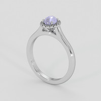 1.26 Ct. Greyish Blue Sapphire Ring, 14K White Gold 2