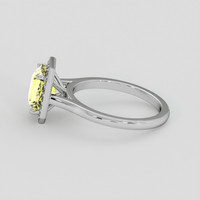 2.67 Ct. Yellow Sapphire Ring, 14K White Gold 4