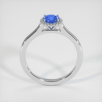 0.56 Ct. Blue Sapphire Ring, 14K White Gold 3