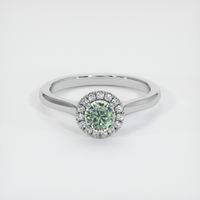 0.76 Ct. Sapphire Ring, 14K White Gold 1