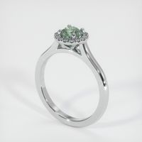 0.76 Ct. Sapphire Ring, 14K White Gold 2