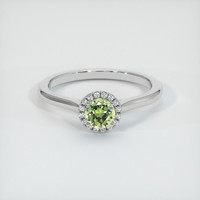 0.56 Ct. Sapphire Ring, 14K White Gold 1