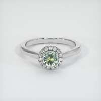 0.63 Ct. Sapphire Ring, 14K White Gold 1