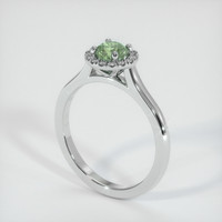 0.63 Ct. Sapphire Ring, 14K White Gold 2