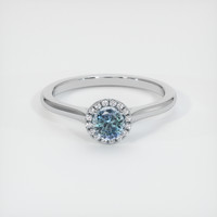 0.61 Ct. Sapphire Ring, 14K White Gold 1