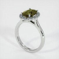 2.09 Ct. Color Change Sapphire Ring, 14K White Gold 3