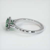 1.20 Ct. Green Sapphire Ring, 14K White Gold 4