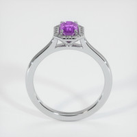 0.64 Ct. Purple Sapphire Ring, 14K White Gold 3