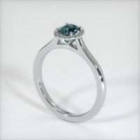 1.12 Ct. Sapphire Ring, 14K White Gold 2