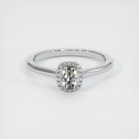 0.77 Ct. Sapphire Ring, 14K White Gold 1