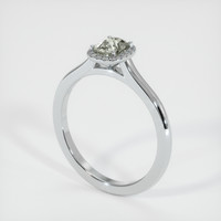 0.77 Ct. Sapphire Ring, 14K White Gold 2