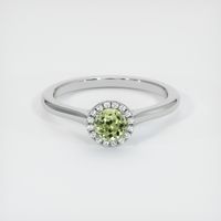 0.59 Ct. Sapphire Ring, 14K White Gold 1