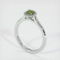 0.59 Ct. Sapphire Ring, 14K White Gold 2