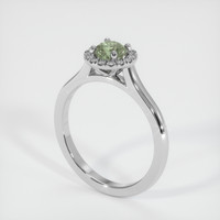 0.69 Ct. Sapphire Ring, 14K White Gold 2