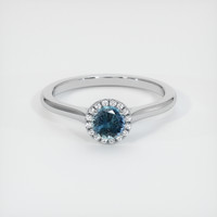 0.55 Ct. Sapphire Ring, 14K White Gold 1