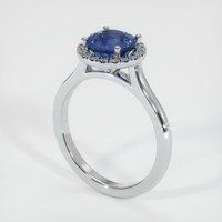 1.89 Ct. Sapphire Ring, 18K White Gold 2