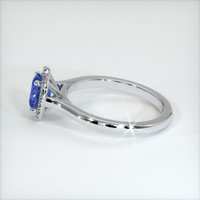 0.85 Ct. Sapphire Ring, 18K White Gold 4
