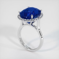 12.55 Ct. Sapphire Ring, 18K White Gold 2