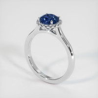 1.20 Ct. Sapphire Ring, 18K White Gold 2