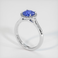 1.44 Ct. Sapphire Ring, 18K White Gold 2