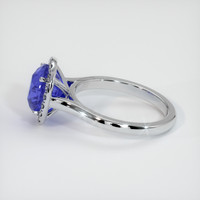 3.30 Ct. Blue Sapphire Ring, 18K White Gold 4